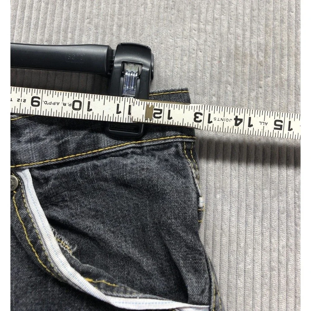 Mecca Boys Denim Bermuda Shorts Size 8  Gray Black Embellished